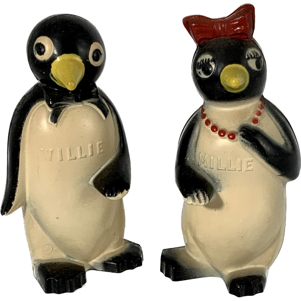 Vintage Willie & Millie Penguin Salt & Pepper Shakers